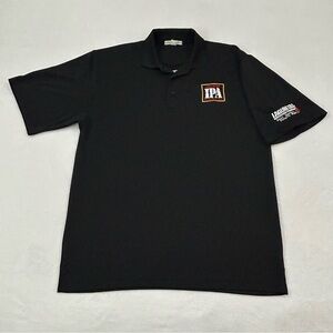 Lagunitas Brewing Co IPA Black Port Authority Golf Polo Short Sleeve Shirt Men L